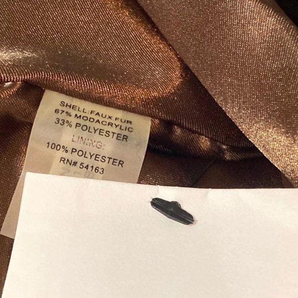 Faux Fur Wrap/Shawl Camel Color Size M - Picture 6 of 6